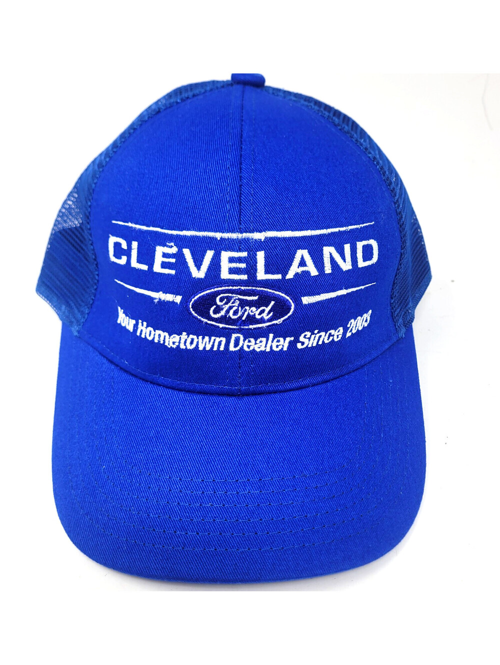 Cleveland TN Ford Dealership Trucker Hat Blue Mesh Back Hometown Dealer Cap